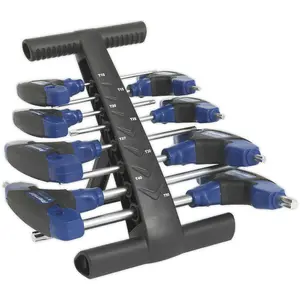 8 Piece Metric T-Handle TRX-Star Key Set with Comfort Grip and Storage Stand