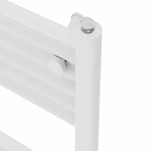 Rinse Modern Bathroom Heated Towel Rail Ladder Radiator 1800x400mm Straight for Bathroom Kitchen White