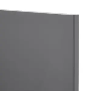 GoodHome Stevia Gloss anthracite Slab Larder Cabinet door (W)500mm (H)1287mm (T)18mm