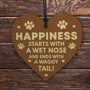 Red Ocean A Waggy Tail Dog Gift Dog Owner Wooden Plaque Dog Lover Sign Pet Gift Pet Sign Home Sign Home Decor