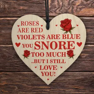 Red Ocean Valentines Day Gifts for Her Him I Love You Husband Wife Wooden Heart Plaque Anniversary Present