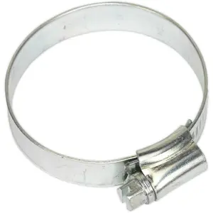 30 PACK Zinc Plated Hose Clip - 38 to 57mm Diameter - External Pressed Threads