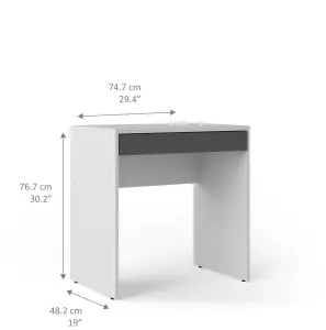 Tvilum Liten Grey 1 drawer Desk (H)765mm (W)747mm (D)482mm