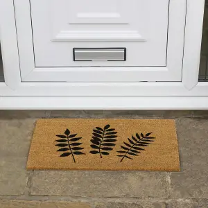 Eco-Friendly Latex Backed Coir Door Mat, Foliage