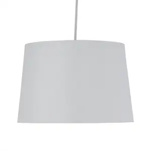 First Choice Lighting Zoey White with Silver Inner 28cm Easy Fit Pendant or Lamp Shade