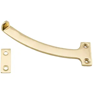 PAIR Quadrant Arm Casement Window Stay 150mm Polished Brass Window Fitting