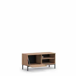 Querty 04 TV Cabinet in Oak Hickory - Streamlined Design for Modern Living - W1010mm x H500mm x D410mm