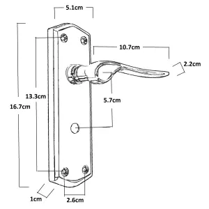 Door Handles Stellar Scroll Lever Internal Bath Lock - Satin 170mm x 50mm