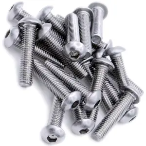 Hex Socket M10x30mm ( Pack of: 20 ) Button Head Bolts Screws A2 304 Stainless Steel (ISO 7380) Fully Threaded