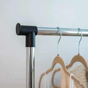 Adjustable Clothes Drying Rack-Double Rail Rod with Shoe Rack