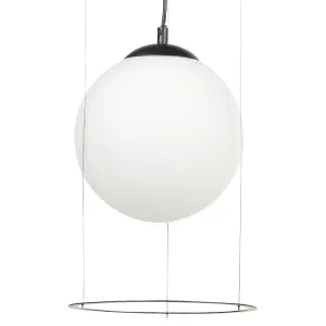 Glass Pendant Lamp Black TOBINS