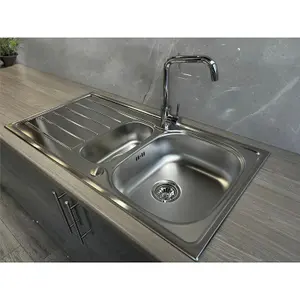 Liquida NR150SS 1.5 Bowl Reversible Inset Stainless Steel Kitchen Sink