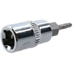 T8 1/4" Drive Tamper Proof Torx Star Bit 37mm Tamper Torx Chrome Vanadium Steel