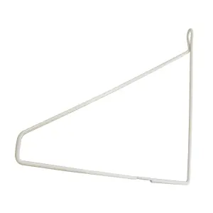 GoodHome Arama White Steel Hairpin Shelving bracket (H)210mm (D)210mm