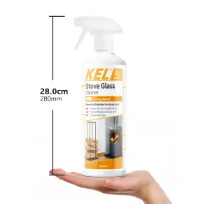 KEL - Stove Glass Cleaner Spray, Dissolves Soot, Grease & Tar, Maintains Oven Doors, Glass Fireplaces & Hearths, - 1 Litre