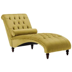 Velvet Chaise Lounge Mustard MURET