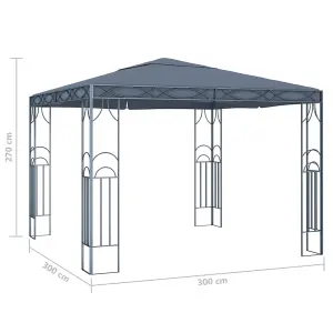 Berkfield Gazebo 300x300 cm Anthracite