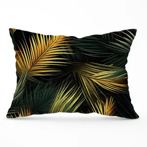 Golden Palm Leaves Cushions 33cm x 48cm