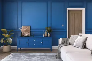 Hemway Chalk Based Furniture Paint Matt A5 Sample, Royal Blue, Peel & Stick Swatch For Interior Walls Wood