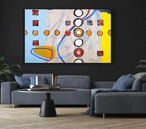 All Circles And Squares Canvas Print Wall Art - Medium 20 x 32 Inches