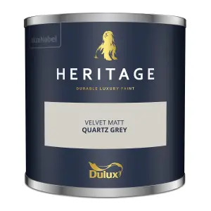 Dulux Trade Heritage Quartz Grey Matt Wall paint, 125ml Tester pot