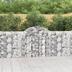 Berkfield Arched Gabion Baskets 10 pcs 200x30x100/120 cm Galvanised Iron