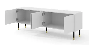 Modern Sherwood TV Cabinet in White W1800mm x H600mm x D400mm