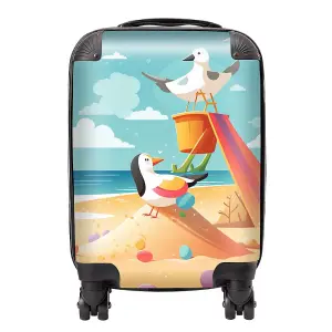 Seagulls On A Beach Holiday Suitcase - Small