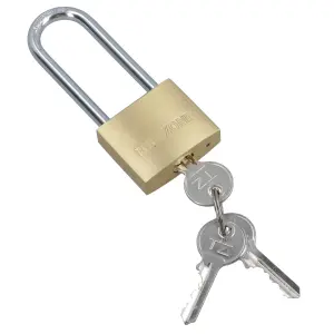 38mm Long Shackle Brass Padlock Security Lock with 3 Keys