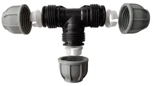 mdpe tee 20mm compression connectors /fittings for mdpe water/irrigation pipe