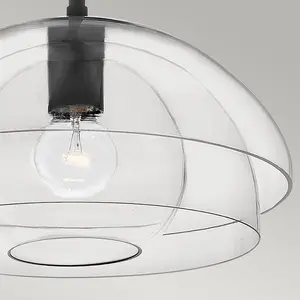 Luminosa Hinkley Lotus Dome Pendant Ceiling Light Black