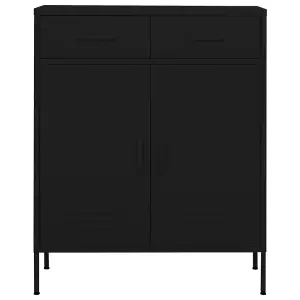 Berkfield Storage Cabinet Black 80x35x101.5 cm Steel