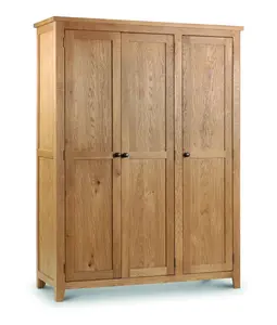 Stylish White Oak Wardrobe - 3 Doors