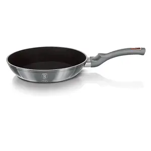 BERLINGER HAUS 24cm Frying Pan Aluminium Non Stick Marble Coating Metallic Soft Touch Moonlight