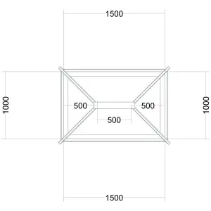 Atlas Black Contemporary Roof lantern with Self Clean Solar Clear glass, (L)1.5m (W)1m (H)340mm