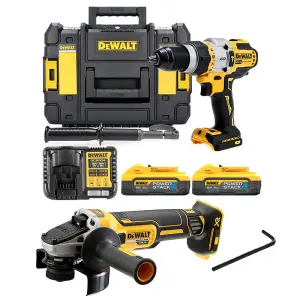 DeWalt DCD999H2T 18v XR FlexVolt Advantage Hammer Drill 2x 5ah + 125mm Grinder