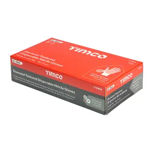 Timco - Diamond Textured Disposable Nitrile Gloves (Size X Large - 50 Each)