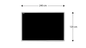 ALLboards Chalkboard black magnetic surface aluminium frame 240x120 cm