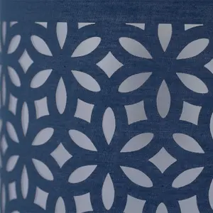 First Choice Lighting Set of 2 Navy Blue Laser Cut 15.5cm Table Lamp Shades