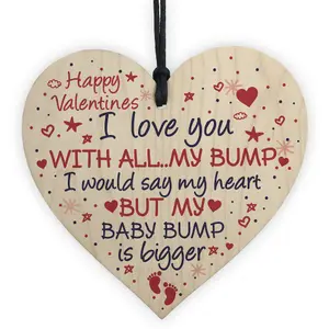 Red Ocean Valentines Gift For Boyfriend Husband Daddy To Be Gifts From Bump Daddy To Be Card Keepsake Wooden Heart