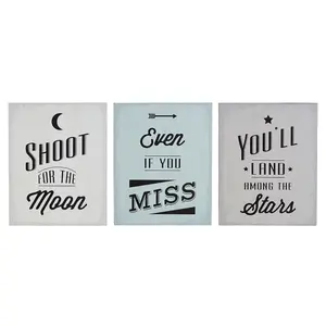 Maison by Premier Shoot For The Moon Wall Plaque - Set of 3