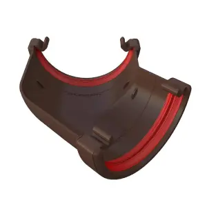 Brown Round Gutter 135 Degree Angle Joint, Freeflow 112mm Rain Water Systems