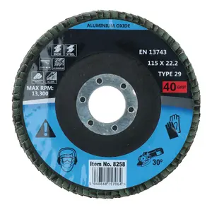 Type 29 Premium Flap Grinding Sanding Discs 80 Flaps 40 Grit Coarse 115mm 40pk