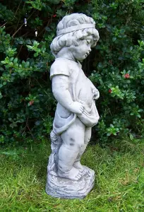 Shy Little Girl Garden Ornament