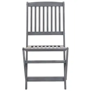 Berkfield Folding Outdoor Chairs 6 pcs Solid Acacia Wood