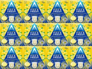 Astonish Toilet Bowl Fizz & Fresh Lemon Splash 8 Tabs (Pack of 12)