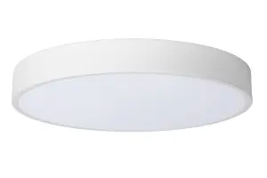 Lucide Unar Modern Flush ceiling light 39,5cm - LED Dim. - 1x24W 2700K - 3 StepDim - White