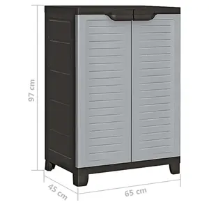 Berkfield Plastic Cabinet 65x45x97 cm