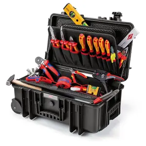 KNIPEX 00 21 33 E Tool Case "Robust26" Electric, 22 Parts, 550mm 13172