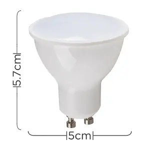 ValueLights Pack of 10 5w High Power Long Life 50w Replacement Energy Saving LED GU10 Frosted Lens Bulbs 4500K Cool White